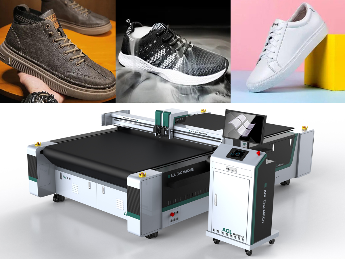 Automatic typesetting and cutting machine for shoe patterns