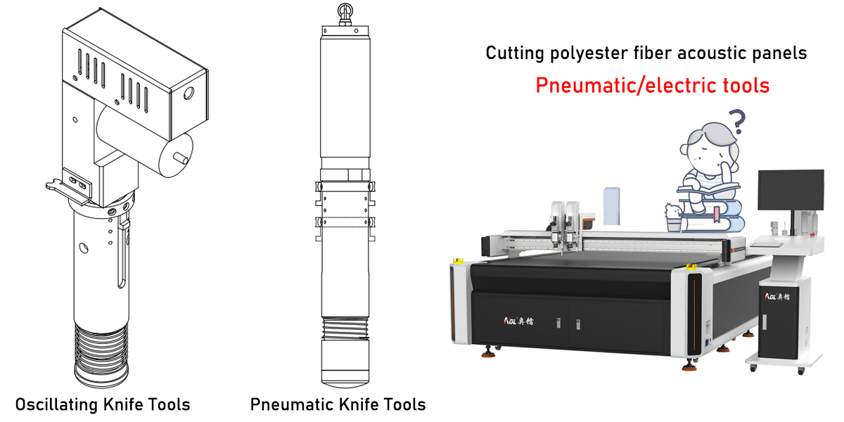 Cutting polyester fiber acoustic panels